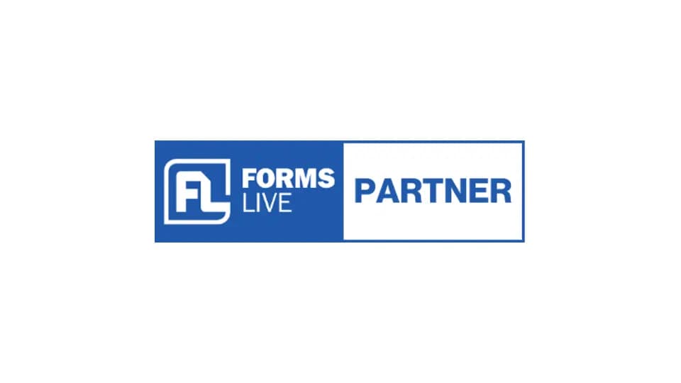 Forms Live Blue Rectangular Partner Badge Alt